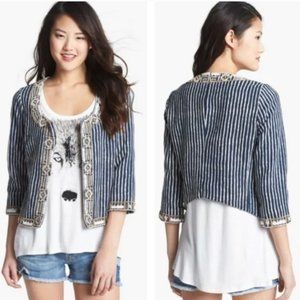 Lucky Brand X Irving & Fine Beaded Jacket M